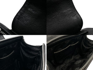 極美品 CHROME HEARTS クロムハーツ ドッグアダムス BSフレア 2WAYバッグ ダガージップ レザー シルバ−925 ブラック 中古 4b007756 