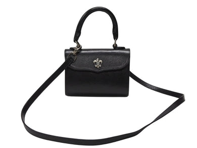 極美品 CHROME HEARTS クロムハーツ ドッグアダムス BSフレア 2WAYバッグ ダガージップ レザー シルバ−925 ブラック 中古 4b007756 