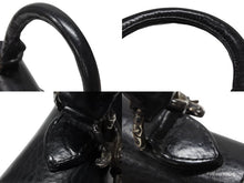画像をギャラリービューアに読み込む, 極美品 CHROME HEARTS クロムハーツ ドッグアダムス BSフレア 2WAYバッグ ダガージップ レザー シルバ−925 ブラック 中古 4b007756 