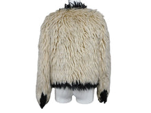 Load image into Gallery viewer, Very good condition CHANEL fur jacket with Coco Mark print, beige and black, size 42, P03723, pre-owned, 4b007757 