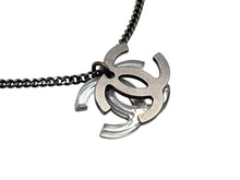 画像をギャラリービューアに読み込む, CHANEL シャネル ダブル ココマーク ネックレス 09A刻印 重量11.0g クリア ロゴ シルバー金具 美品 中古 4b007758