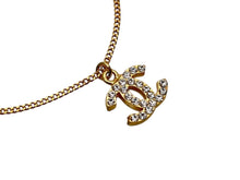 画像をギャラリービューアに読み込む, 極美品 CHANEL シャネル ラインストーン ココマーク ネックレス 01A刻印 重量6.0g ゴールド金具 中古 4b007759