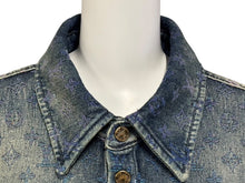 Load image into Gallery viewer, Excellent condition LOUIS VUITTON Rainbow Monogram Denim Shirt RM231 YM4 HOS72X Indigo Multicolor Cotton Size XL Pre-owned 4b007762 