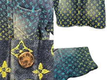 Load image into Gallery viewer, Excellent condition LOUIS VUITTON Rainbow Monogram Denim Shirt RM231 YM4 HOS72X Indigo Multicolor Cotton Size XL Pre-owned 4b007762 