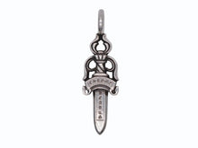 Load image into Gallery viewer, CHROME HEARTS クロムハーツ ダブルダガー ペンダント シルバーネックレストップ シルバー925 21.8g 美品 中古 4b007763