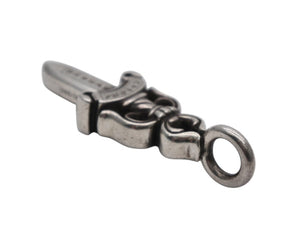 CHROME HEARTS クロムハーツ ダブルダガー ペンダント シルバーネックレストップ シルバー925 21.8g 美品 中古 4b007763