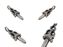 Load image into Gallery viewer, CHROME HEARTS クロムハーツ ダブルダガー ペンダント シルバーネックレストップ シルバー925 21.8g 美品 中古 4b007763