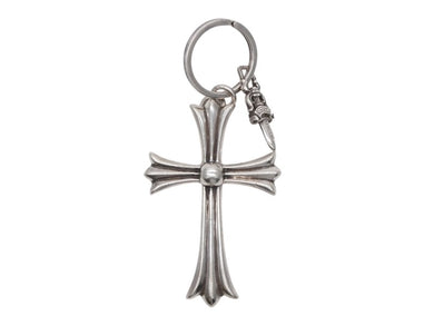 CHROME HEARTS クロムハーツ ラージクロス キーリング ダガー 重量約51.2g STERLING刻印 スターリングシルバー 美品 中古 4b007768