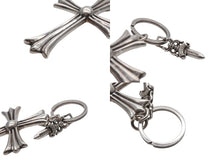 Load image into Gallery viewer, CHROME HEARTS クロムハーツ ラージクロス キーリング ダガー 重量約51.2g STERLING刻印 スターリングシルバー 美品 中古 4b007768