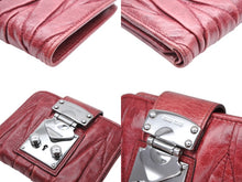 Load image into Gallery viewer, MIUMIU ミュウミュウ コンパクトウォレット 二つ折り財布 マテラッセ キルティング ボルドー シルバー金具 美品 中古 4b007780