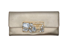 Load image into Gallery viewer, PRADA プラダ ビジュー 長財布 ロングウォレット イタリア製 レザー ビジュー ゴールド金具 良品 中古 4b007782