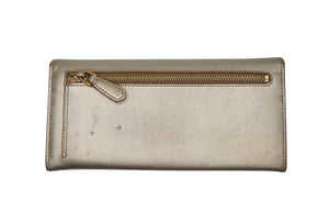 PRADA プラダ ビジュー 長財布 ロングウォレット イタリア製 レザー ビジュー ゴールド金具 良品 中古 4b007782
