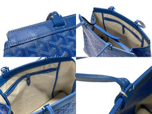 Load image into Gallery viewer, 極美品 GOYARD ゴヤール ベルシャスPM トートバッグ ブルー PVC レザー 中古 4b007802
