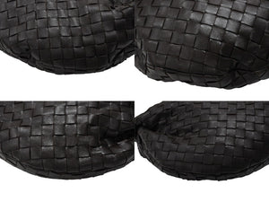 新品同様 BOTTEGAVENETA ボッテガヴェネタ ジョディ ハンドバッグ イントレチャート ラムスキン レザー 76928 YCPPI ブラウン 中古 4b007803