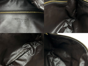 新品同様 BOTTEGAVENETA ボッテガヴェネタ ジョディ ハンドバッグ イントレチャート ラムスキン レザー 76928 YCPPI ブラウン 中古 4b007803