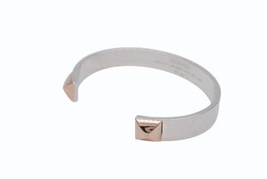 HERMES エルメス クルー ドゥ H ジョンク 2クルー バングル H121455B 重量約36.9g サイズXXL シルバー925 ピンクゴールド750 美品 中古 4b007806