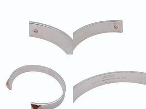 HERMES エルメス クルー ドゥ H ジョンク 2クルー バングル H121455B 重量約36.9g サイズXXL シルバー925 ピンクゴールド750 美品 中古 4b007806