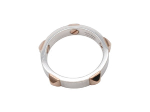極美品 HERMES エルメス クルー ドゥ H 5クルー リング 指輪 H123646B 重量約5.0g サイズ55 14.5号 シルバー925 ピンクゴールド750 中古 4b007807