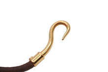 画像をギャラリービューアに読み込む, HERMES エルメス Jumbo H ジャンボブレスレット アクセサリー レザー ブラウン ゴールド金具 美品 中古 4b007855