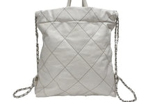 Load image into Gallery viewer, CHANEL シャネル CHANEL22 チェーンショルダーリュック ラージ 2WAY AS3313 ランダム番台 カーフ ココマーク ホワイト 美品 中古 4b007871