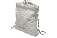 Load image into Gallery viewer, CHANEL シャネル CHANEL22 チェーンショルダーリュック ラージ 2WAY AS3313 ランダム番台 カーフ ココマーク ホワイト 美品 中古 4b007871