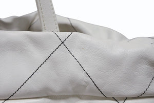 CHANEL シャネル CHANEL22 チェーンショルダーリュック ラージ 2WAY AS3313 ランダム番台 カーフ ココマーク ホワイト 美品 中古 4b007871