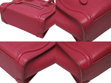 Load image into Gallery viewer, 極美品 CELINE セリーヌ ラゲージ ナノ ショッパーバッグ 2WAYバッグ U-AT-0129 レザー ピンク アンティークゴールド金具 中古 4b007873