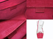 Load image into Gallery viewer, 極美品 CELINE セリーヌ ラゲージ ナノ ショッパーバッグ 2WAYバッグ U-AT-0129 レザー ピンク アンティークゴールド金具 中古 4b007873