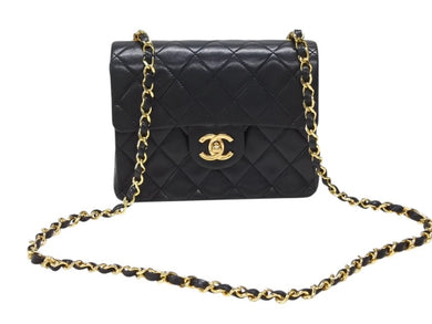 極美品 CHANEL シャネル ミニマトラッセ 17 Sフラップ Sチェーンショルダーバッグ A1900 0番台 ココマーク ラムスキン 中古 4b007874