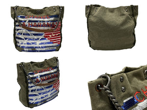 極美品 CHANEL シャネル クルーズライン LA HABANA ハバナ チェーンワンショルダーバッグ A93674 23番台 スパンコール カーキ 中古 4b007881