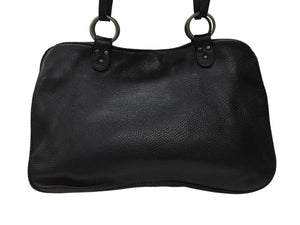 極美品 Christian Dior クリスチャンディオール ガウチョ レザーハンドバッグ 05-MA-0056 ブラック サドル ガリアーノ期 中古 4b007892