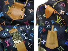 画像をギャラリービューアに読み込む, 極美品 LOUIS VUITTON ルイヴィトン スピーディ30 ハンドバッグ M92642 モノグラム マルチカラー ブラック ゴールド金具 村上隆 中古 4b007898