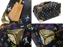 画像をギャラリービューアに読み込む, 極美品 LOUIS VUITTON ルイヴィトン スピーディ30 ハンドバッグ M92642 モノグラム マルチカラー ブラック ゴールド金具 村上隆 中古 4b007898