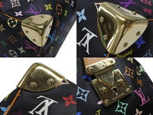 画像をギャラリービューアに読み込む, 極美品 LOUIS VUITTON ルイヴィトン スピーディ30 ハンドバッグ M92642 モノグラム マルチカラー ブラック ゴールド金具 村上隆 中古 4b007898