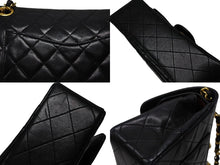 Load image into Gallery viewer, CHANEL シャネル マトラッセ23 Wフラップ Wチェーンショルダーバッグ 1番台 ココマーク ラムスキン ブラック 美品 中古 4b007900