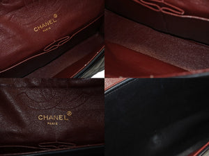 CHANEL シャネル マトラッセ23 Wフラップ Wチェーンショルダーバッグ 1番台 ココマーク ラムスキン ブラック 美品 中古 4b007900