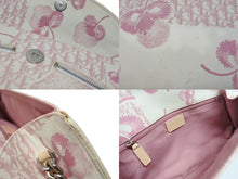 Load image into Gallery viewer, CHRISTIAN DIOR クリスチャンディオール トロッターライン ショルダーバッグ BO A 1024 ホワイト ピンク シルバー金具 美品 中古 4b007902