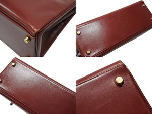 エルメス ケリー32 内縫い ルージュアッシュ ○Y刻印 カーフスキン ゴールド金具 ハンドバッグ 2WAY 美品 中古 4b007904