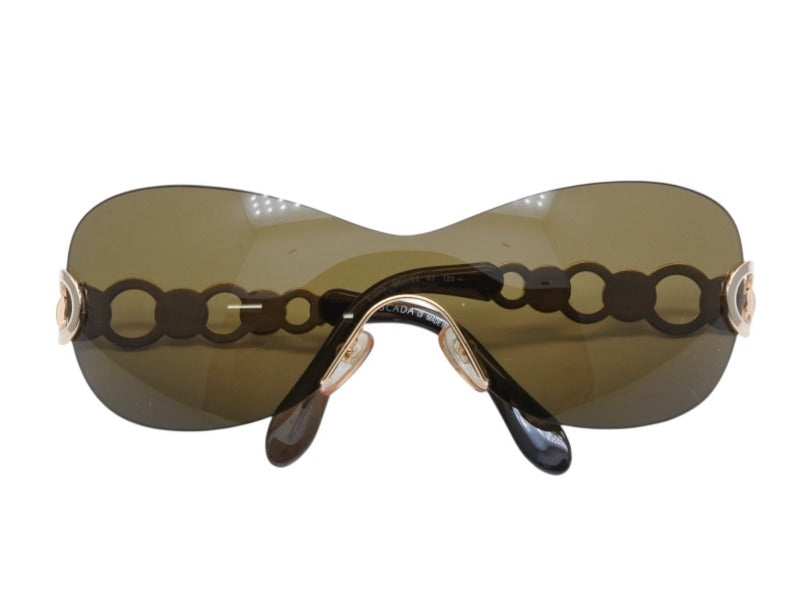 ESCADA エスカーダ リムレス シールドサングラス E1200 GEU/B3 サイズ67 120 ブラウン 美品 中古 4b007905