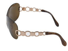 Load image into Gallery viewer, ESCADA エスカーダ リムレス シールドサングラス E1200 GEU/B3 サイズ67 120 ブラウン 美品 中古 4b007905