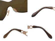 Load image into Gallery viewer, ESCADA エスカーダ リムレス シールドサングラス E1200 GEU/B3 サイズ67 120 ブラウン 美品 中古 4b007905