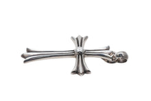 Load image into Gallery viewer, CHROME HEARTS クロムハーツ ラージクロス ベイル ネックレス 重量約41.3g STERLING刻印 スターリングシルバー 美品 中古 4b008908