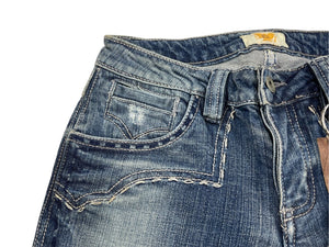 ANTIK DENIM アンティークデニム ジーンズ デニムパンツ フレア ブーツカット サイズ25 コットン 美品 中古 4b007917