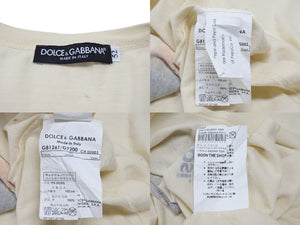 DOLCE＆GABBANA×PEPSI ドルチェ&ガッバーナVネック プリント 半袖 Tシャツ G8126T/G7200 ダメージ加工 サイズ52 美品 中古 4b007920