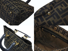 Load image into Gallery viewer, FENDI フェンディ ハンドバッグ トートバッグ ズッカ柄 キャンバス ブラウン ゴールド金具 美品 中古 4b007935
