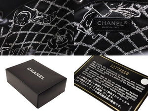 極美品 CHANEL シャネル スモール トート エッセンシャル 12番台 A46880 ラムスキン ロゴ ブラック シルバー金具 中古 4b007948