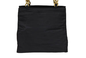 PRADA プラダ ハンドバッグ トライアングル ロゴ ナイロン ゴールド金具 黒 ブラック 美品 中古 4b007954