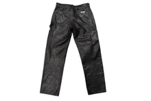 Load image into Gallery viewer, 極美品 CHROME HEARTS クロムハーツ フレアニー カーペンター レザーパンツ ブラック シルバー925 ロゴ サイズ30 中古 4b007958