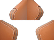 Load image into Gallery viewer, HERMES エルメス コインケース アザップコンパクトシルクイン ヴォーエプソン AU刻印 ゴールド シルバー金具 美品 中古 4b007963