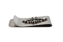 Load image into Gallery viewer, 極美品 CHROME HEARTS クロムハーツ スモール ラージフローラルクロス マネークリップ 重量93.8g シルバー925 中古 4b007965
